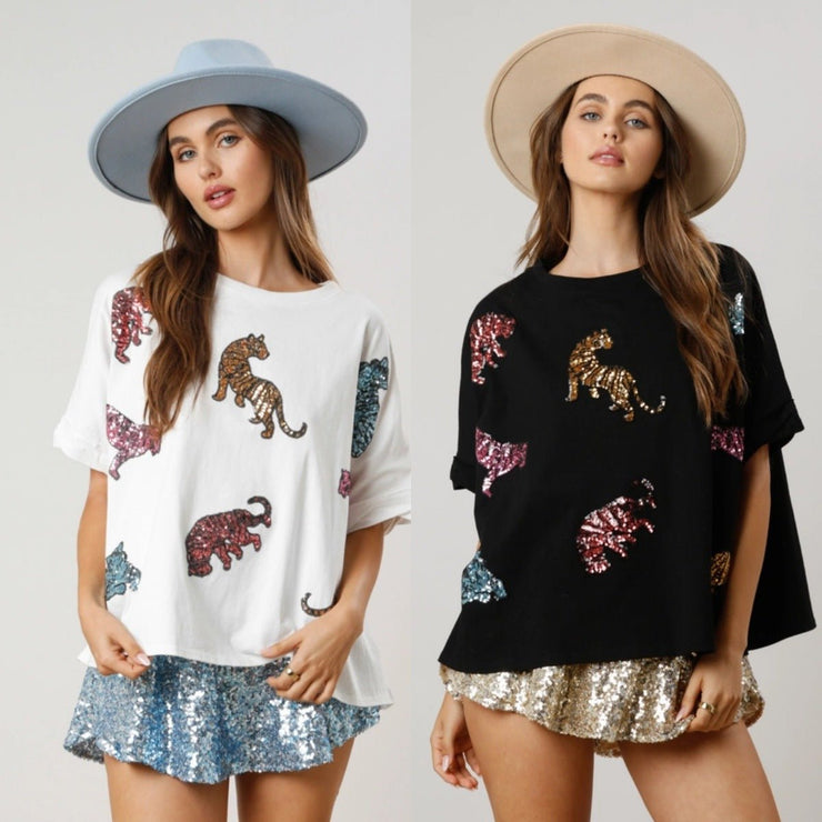 T-shirt ample et décontracté avec motif tigre - GHOST MIRACLE