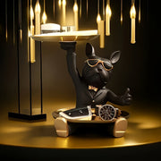 Plateau Déco Bouledogue Français Statue en Résine 3D | Ghost Miracle - GHOST MIRACLE