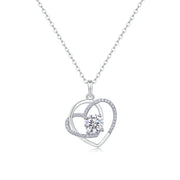 Heart to Heart – Collier entrelacé en diamant Moissanite - GHOST MIRACLE