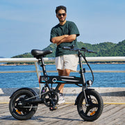 Vélo Électrique Pliable iScooter EB1 . E - Bike Luxueux 14" 250W, Autonomie 40km, Idéal Déplacements Urbains - GHOST MIRACLE