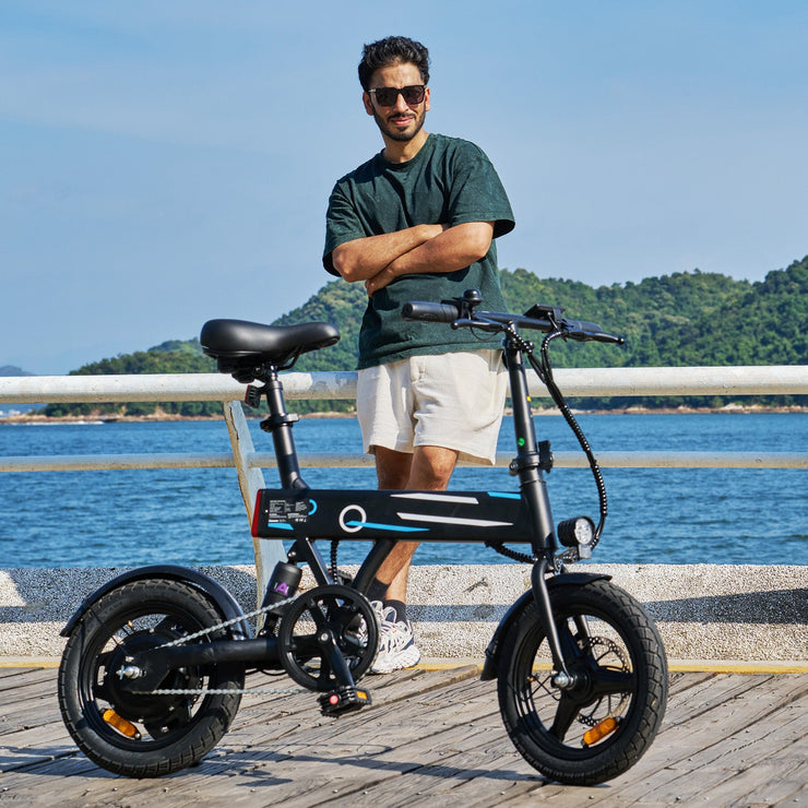 Vélo Électrique Pliable iScooter EB1 . E - Bike Luxueux 14" 250W, Autonomie 40km, Idéal Déplacements Urbains - GHOST MIRACLE