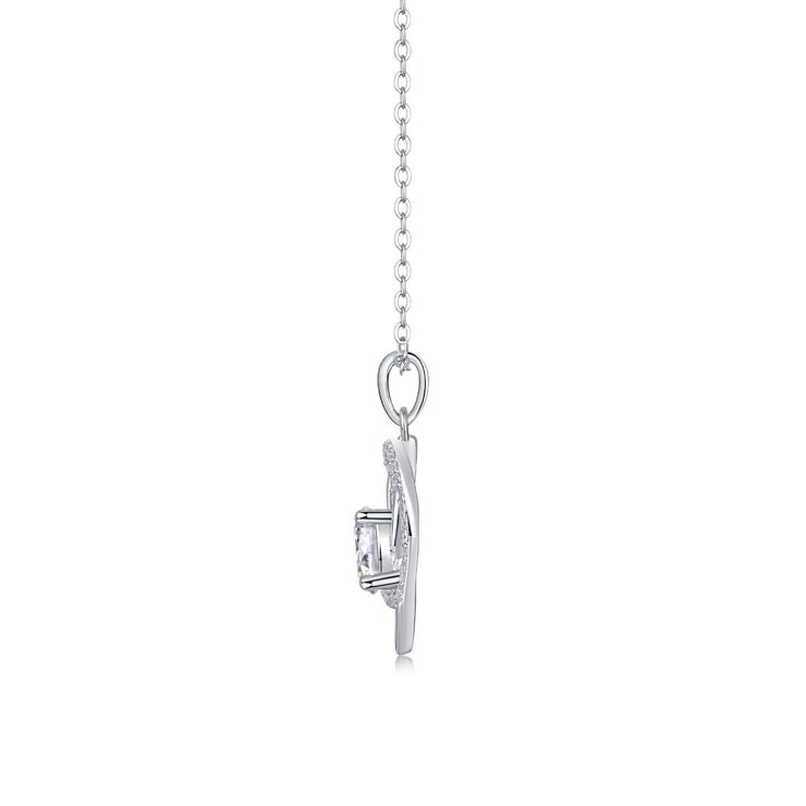 Heart to Heart – Collier entrelacé en diamant Moissanite - GHOST MIRACLE